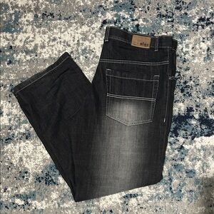 Men's Dark Gray Straight Jeans